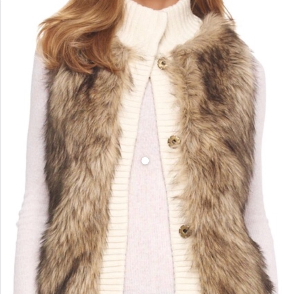 Michael Kors Faux Fur Sweater Vest